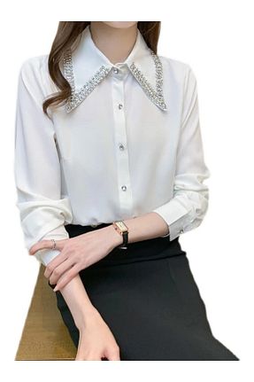 پیراهن سایز بزرگ سفید زنانه سایز بزرگ TRND - کد 353593388