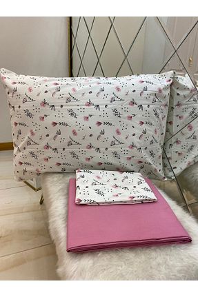 ست ملحفه دونفره صورتی پنبه ای Özcan Ev Tekstil - کد 450357444
