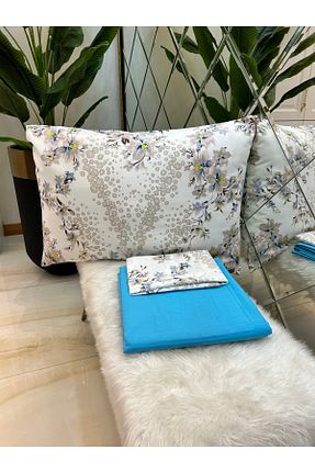 ست ملحفه تکنفره فیروزه ای پنبه ای Özcan Ev Tekstil - کد 644251514