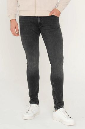 شلوار جین مشکی مردانه پاچه تنگ Jack & Jones - کد 794809407