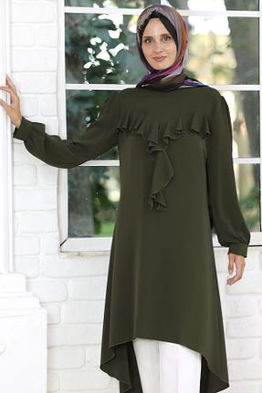 تونیک حجاب خاکی زنانه بافتنی Esra Shop - کد 797342874