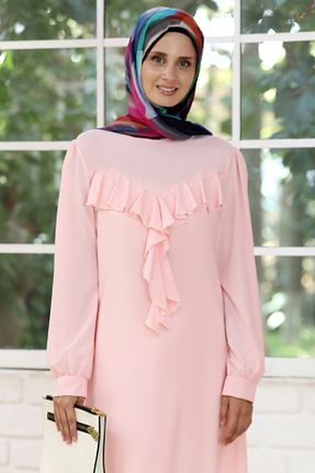 تونیک حجاب صورتی زنانه بافتنی Esra Shop - کد 797342825