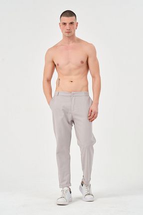 شلوار طوسی مردانه Keten Görünümlü RELAXL - کد 797530224