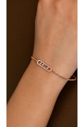 دستبند نقره زنانه 925 عیار Roza Silver - کد 797642471