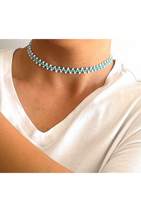 چوکر آبی فلزی Roe takı aksesuar - کد 797731410