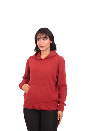 سوئیشرت قرمز زنانه ساده RTD&VLD - کد 797835578