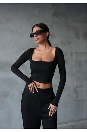بلوز مشکی زنانه ساده Dresscholic - کد 797865402