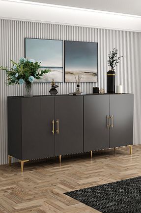 کنسول طوسی Suntalam Givayo Mobilya - کد 797908043