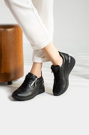 کفش اسنیکر مشکی زنانه بند دار Ayax - کد 798160287