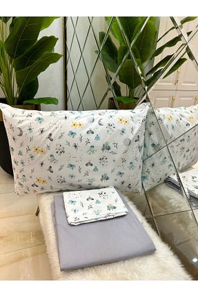ست ملحفه تکنفره طوسی پنبه ای Özcan Ev Tekstil - کد 523062005