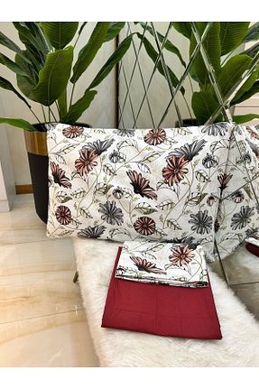 ست ملحفه تکنفره زرشکی Lastiksiz Özcan Ev Tekstil - کد 659941685