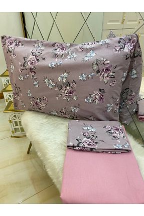 ست ملحفه دونفره بنفش پنبه ای Özcan Ev Tekstil - کد 346175515