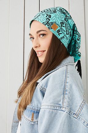 کلاه پشمی فیروزه ای زنانه پنبه ای Butikgiz - کد 105638266