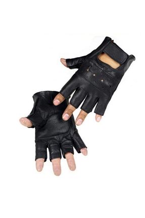 دستکش مشکی زنانه چرم خالص fubileather - کد 80210803