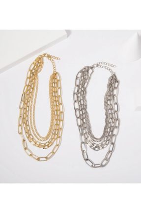 گردنبند جواهر زنانه روکش طلا کد 107271012