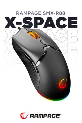 ماوس گیمر مشکی 5000 - 10000 Dpi Rampage - کد 87984119