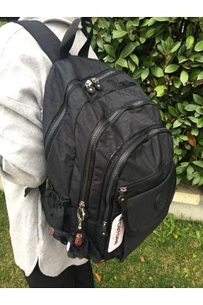 کیف مدرسه مشکی زنانه پارچه ای DUOMİNO - کد 285862144