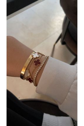 دستبند نقره طلائی زنانه کد 798304875