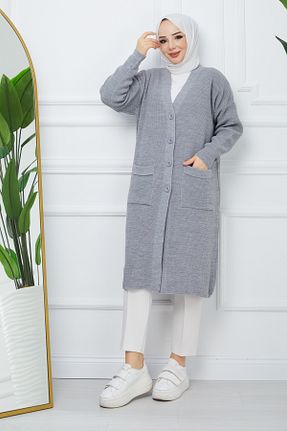 رویه حجاب طوسی زنانه رگولار Pamuk Butik - کد 798490621