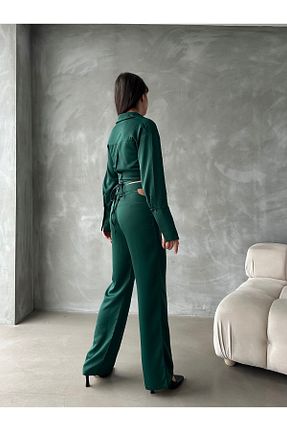 ست بالاتنه و پائین تنه سبز زنانه بافتنی AÈC PRIVÈ - کد 798639672