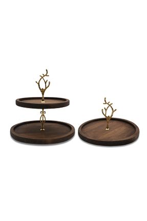 بشقاب قهوه ای چوب Rabo Craft - کد 754916353