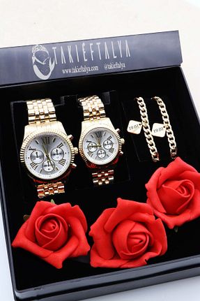 ست ساعت مچی طلائی زنانه فلزی Northwatch - کد 798689850