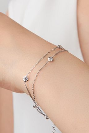 دستبند نقره زنانه 925 عیار Tmt Silver - کد 113031101