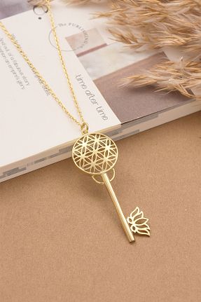 گردنبند نقره طلائی زنانه 925 عیار AcestesDesign - کد 776226359