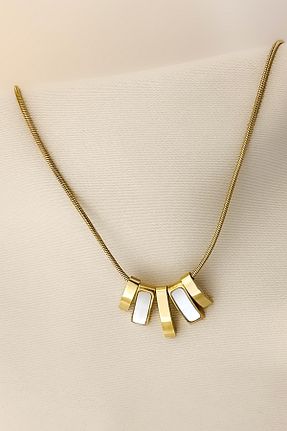 گردنبند استیل ( فولاد ) طلائی زنانه استیل (فولاد) cosita - کد 798306925