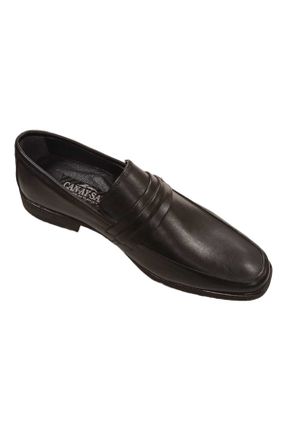 کفش کلاسیک قهوه ای مردانه چرم طبیعی پاشنه کوتاه ( 4 - 1 cm ) پاشنه ساده کد 798538223