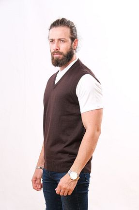 سوئیتر قهوه ای مردانه اکریلیک Çukurova - کد 336029556