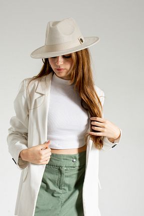 کلاه بژ زنانه پنبه ای Çalıkuşu - کد 798704830