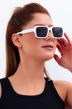 عینک آفتابی سفید زنانه UV400 Nilu Moda - کد 787107210