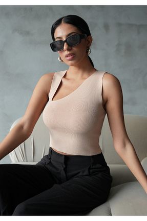 بلوز بژ زنانه ساده Dresscholic - کد 798222776