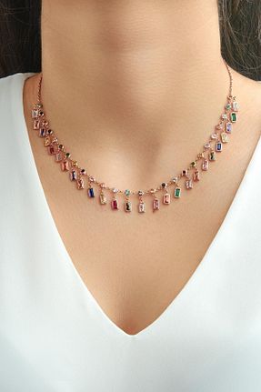 گردنبند نقره صورتی زنانه 925 عیار Tmt Silver - کد 124874006