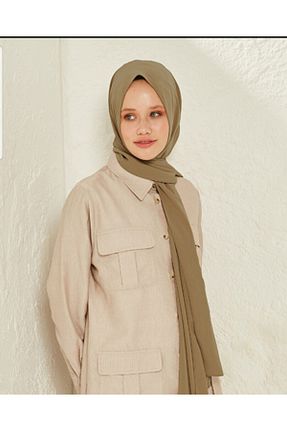 شال خاکی زنانه Medine İpeği ŞURA ŞAL - کد 65644843