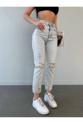 شلوار جین آبی زنانه پاچه ساده فاق بلند جین بلند کد 798517762