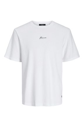 تی شرت سفید مردانه رگولار یقه گرد کد 798550606