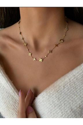 گردنبند استیل ( فولاد ) طلائی زنانه استیل ضد زنگ LAVELLO - کد 198807495