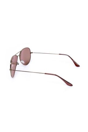 عینک آفتابی قهوه ای زنانه 58 UV400 فلزی آینه ای قطره ای کد 449594477