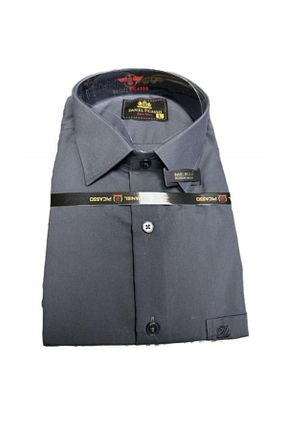 پیراهن طوسی مردانه اورسایز şahincollection - کد 799383569