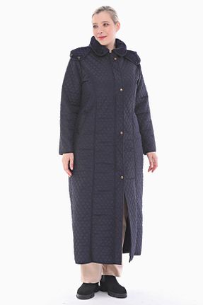 کاپشن سایز بزرگ سرمه ای زنانه کلاسیک VETRE - کد 136531684