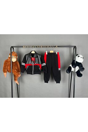 ست بالاتنه و پائین تنه مشکی بچه گانه بافت BABY FRESCO - کد 788252493