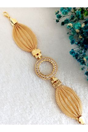 دستبند جواهر طلائی زنانه روکش طلا کد 302034695