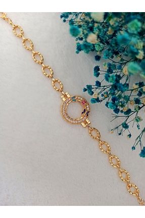 دستبند جواهر طلائی زنانه روکش طلا کد 192300298