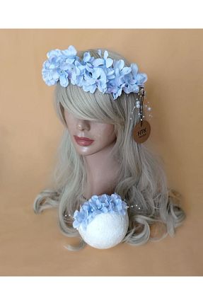 تاج آبی بچه گانه مروارید htk butik - کد 184216944
