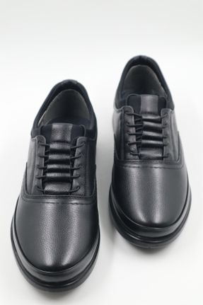 کفش کژوال مشکی مردانه چرم طبیعی پاشنه کوتاه ( 4 - 1 cm ) پاشنه ساده کد 247749424