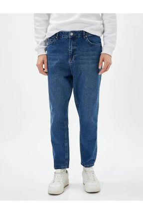 شلوار جین آبی مردانه پاچه تنگ کد 754628634
