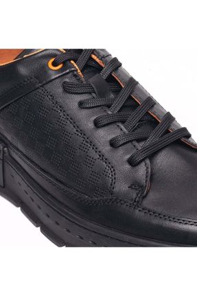 کفش کژوال مشکی مردانه چرم طبیعی پاشنه کوتاه ( 4 - 1 cm ) پاشنه ساده کد 771819779