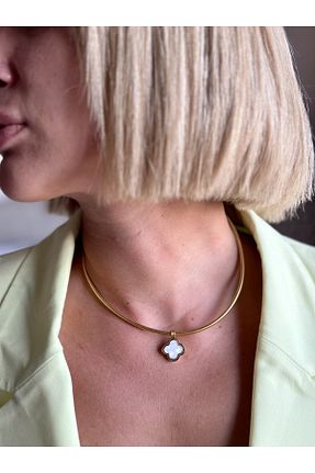 گردنبند استیل ( فولاد ) طلائی زنانه استیل (فولاد) Venus Accecories - کد 764727064